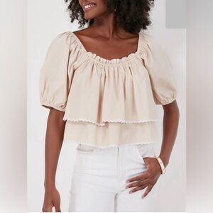 Hyacinth House Tan Ric-Rac Layered Suzie Puffy Sleeve Top XXL
From Tuckernuck